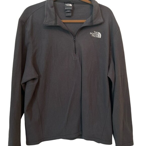 The North Face Men's Gray Fleece Jacket SZ X Large Half Zip Long Sleeves - Picture 4 of 5